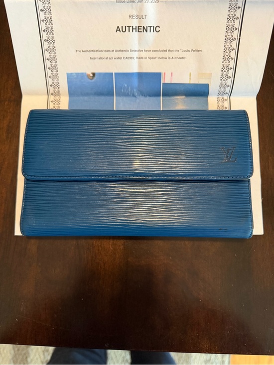 Louis Vuitton Handbags - Authentic Louis Vuitton Blue Epi Leather Continental Wallet